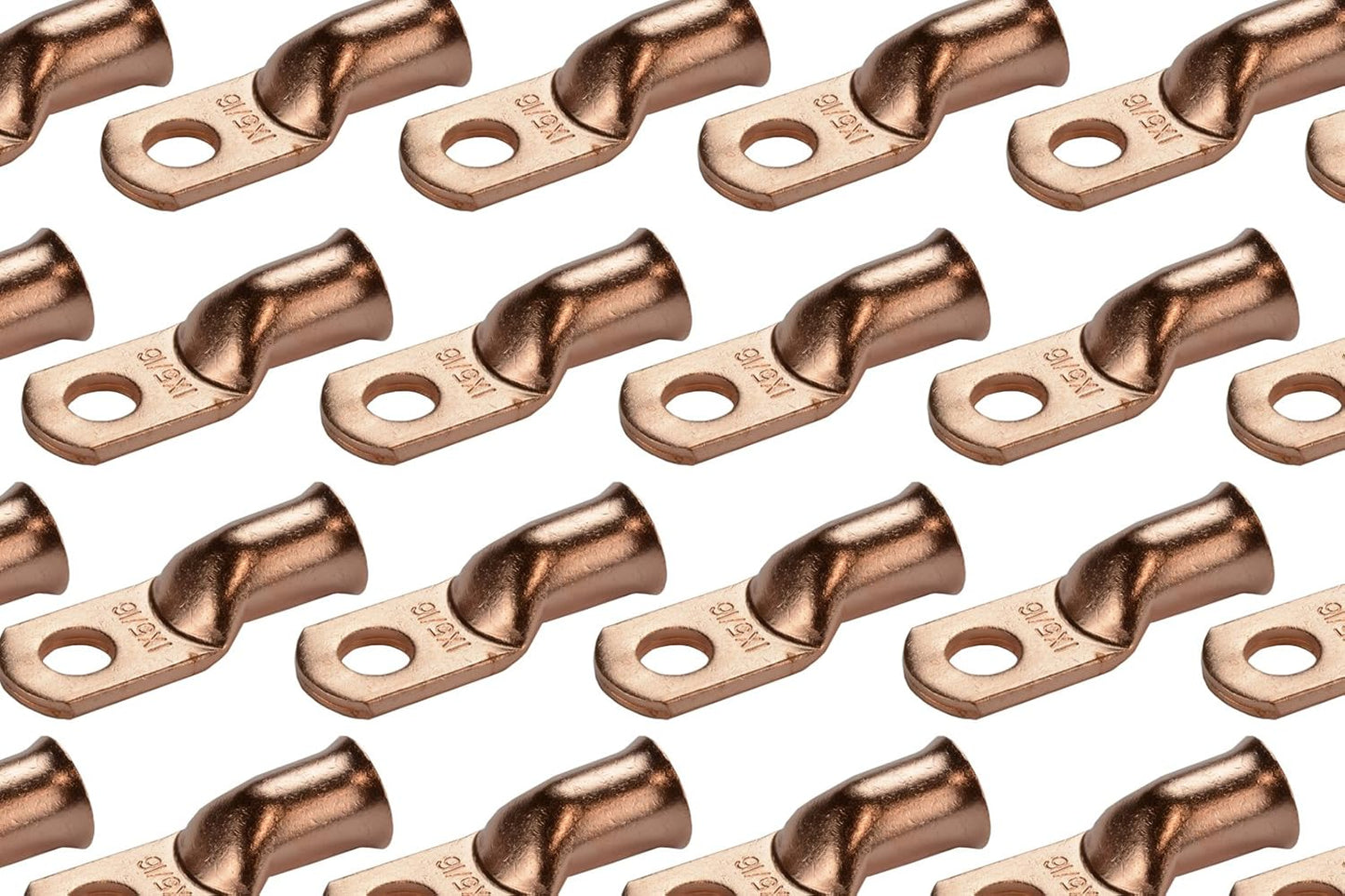TEMCo 100 Pack Bare Copper Welding Battery Cable Ends for Durability