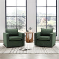 COLAMY Swivel Accent Chair Set of 2 - Wide 34in Upholstered Comfort