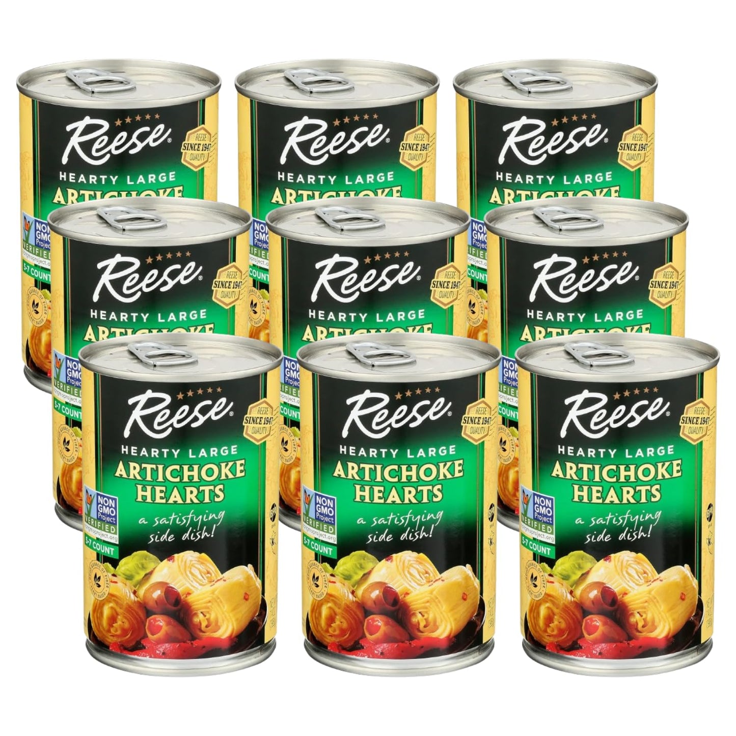 Reese Large Artichoke Hearts Non GMO - Perfect for Pizzas & Salads