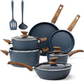 MAISON ARTS Pots and Pans Set Non Stick 12 Piece Granite Cookware