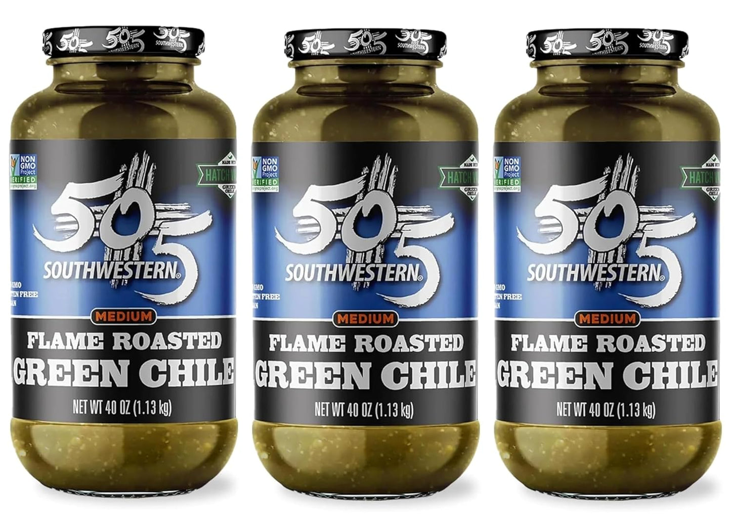 505 Southwestern Hatch Valley Diced Green Chiles, 40 Ounce Pack