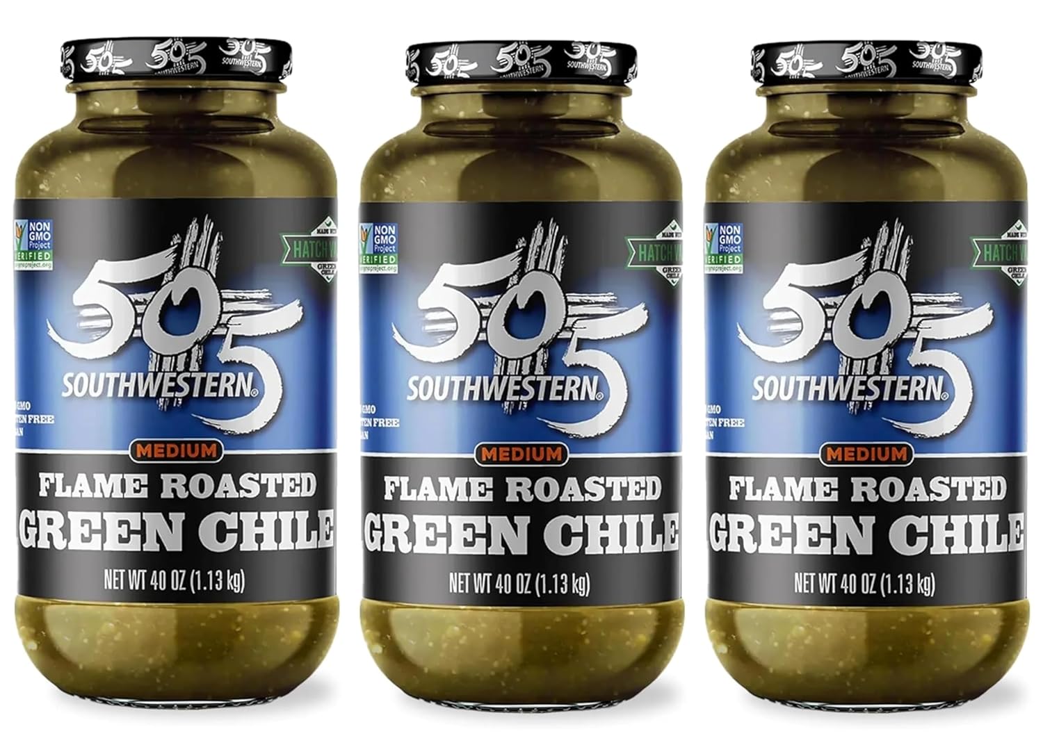 505 Southwestern Hatch Valley Diced Green Chiles, 40 Ounce Pack