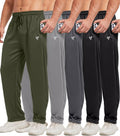 5 Pack Mens Sweatpants Open Bottom Joggers for Men