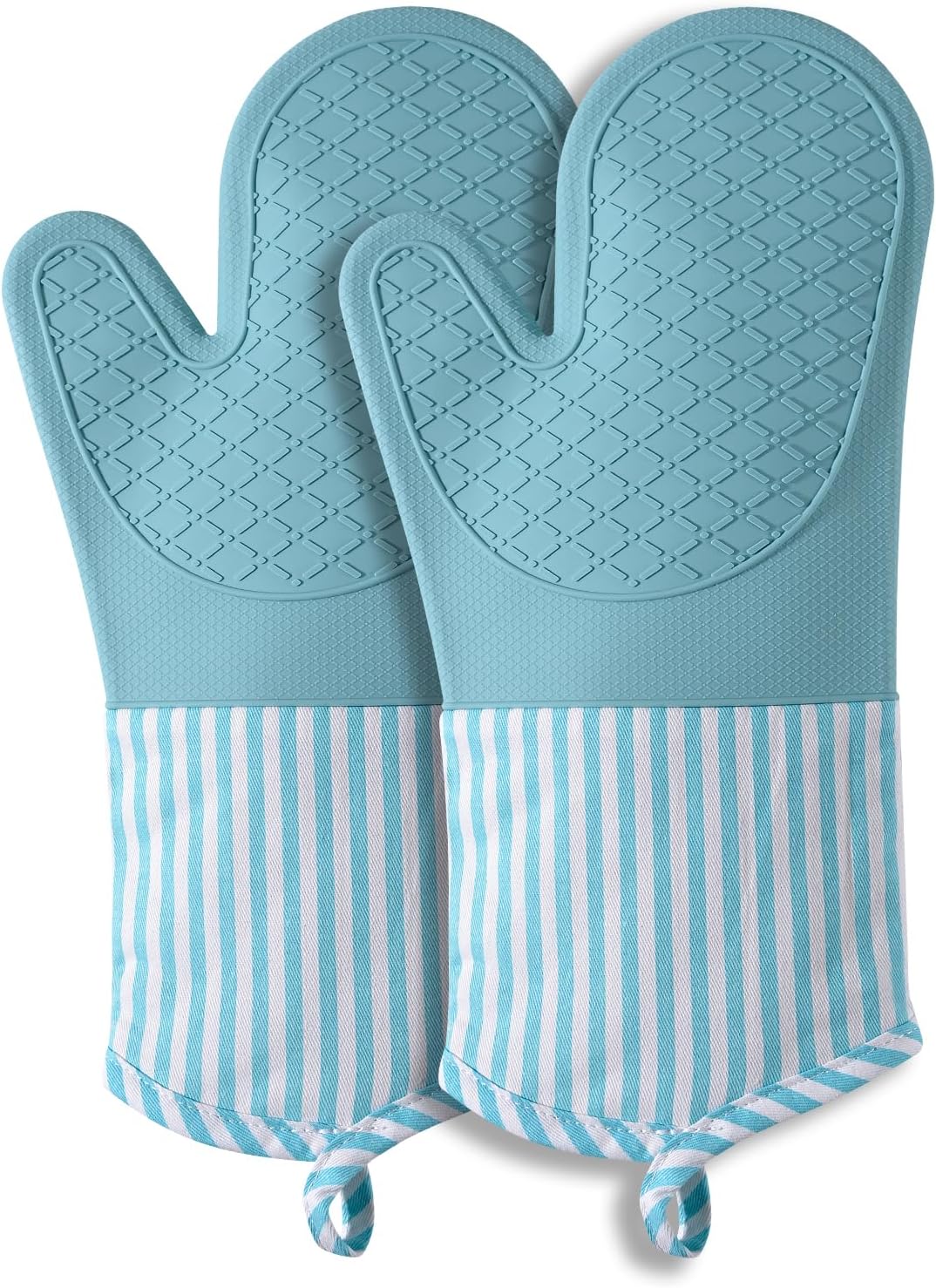 Heat Resistant Silicone Baking Gloves - Nordic Blue