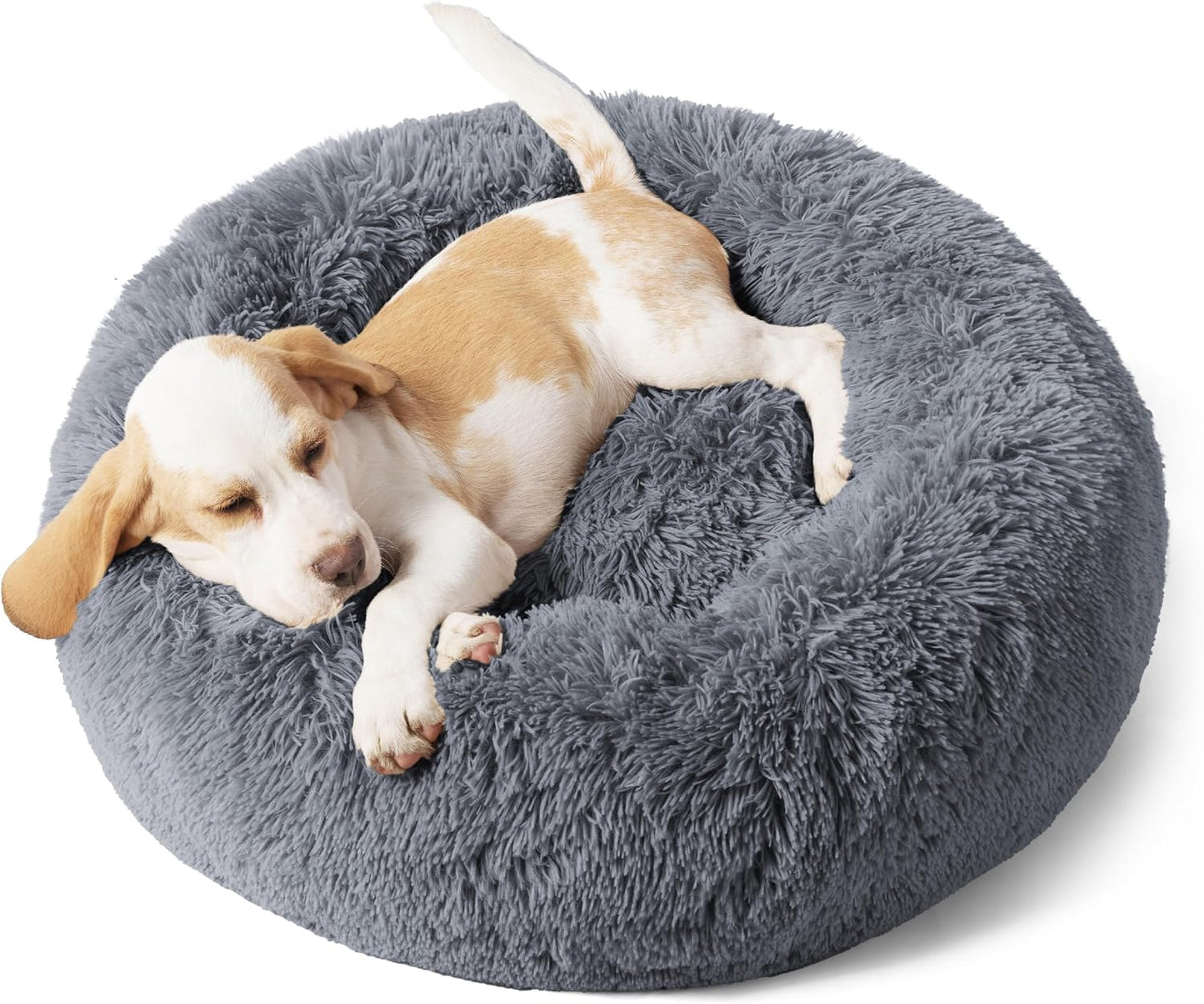 Calming Dog Bed for Small Dogs - Cozy Donut Design 23 in