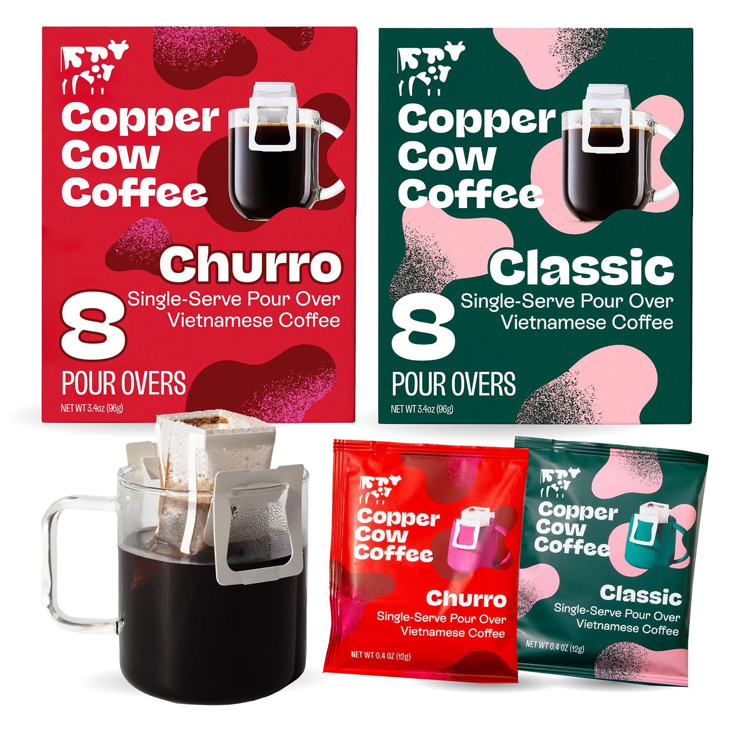 Copper Cow Premium Pour Over Vietnamese Coffee - Dark Roast Delight