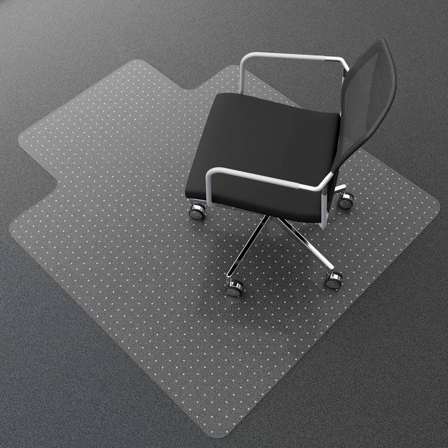 Protective Clear Desk Chair Mat for Low Pile Carpet - 53 x 45 - Home Office Essential