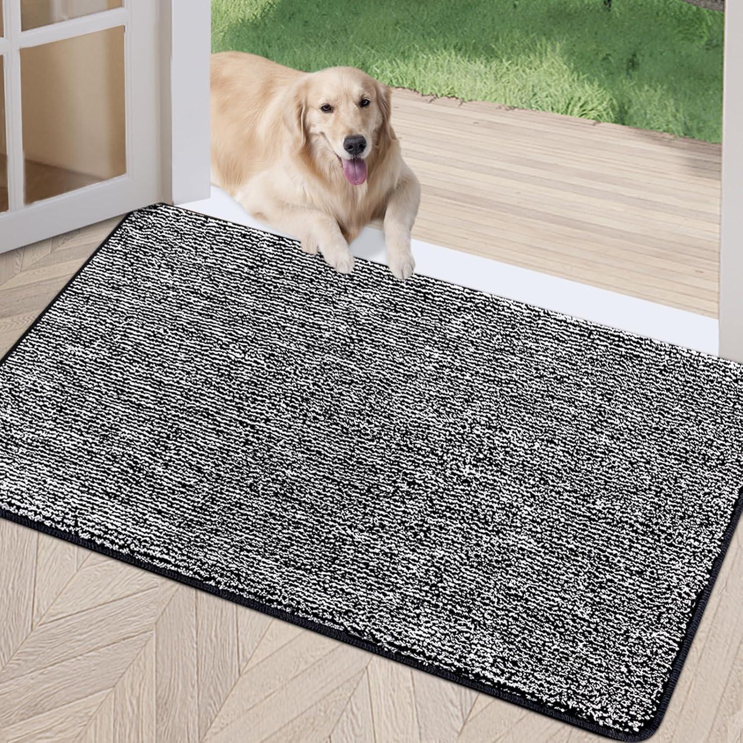 REFETONE Indoor Doormat 36x59 Absorbent Non-Slip Rug for Entryway