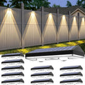 Solar Fence Lights RGB & Warm White 12Pack - Dusk to Dawn Outdoor LEDs