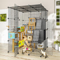 Large Cat Cage Indoor 3x3x4 Spacious Cat Kennel - Multi-Door Indoor