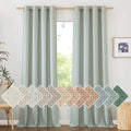 Linen Sage Green Curtains 96 in - Lightweight Privacy with Linen Look