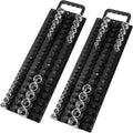 160-Piece Socket Organizer Steel Tray with Handle - Black Clips
