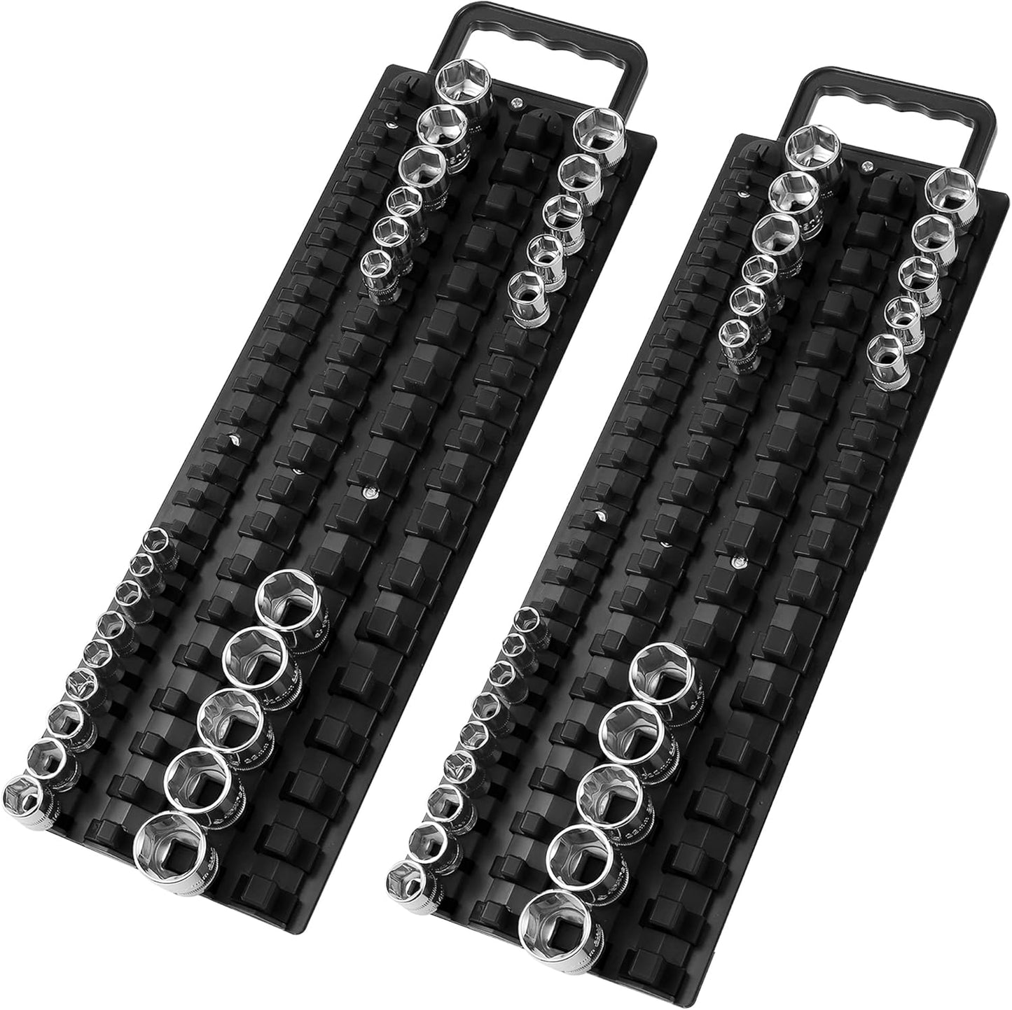 160-Piece Portable Socket Organizer Heavy Duty Steel Tray