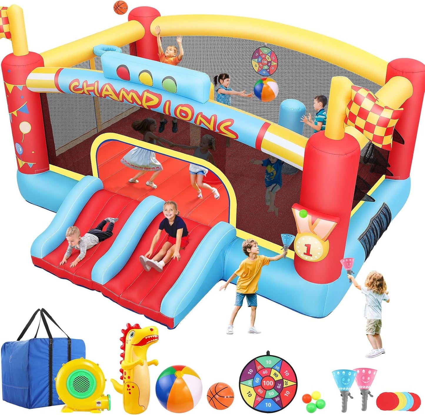 AKEYDIY Big Inflatable Bounce House for Endless Fun Outdoors