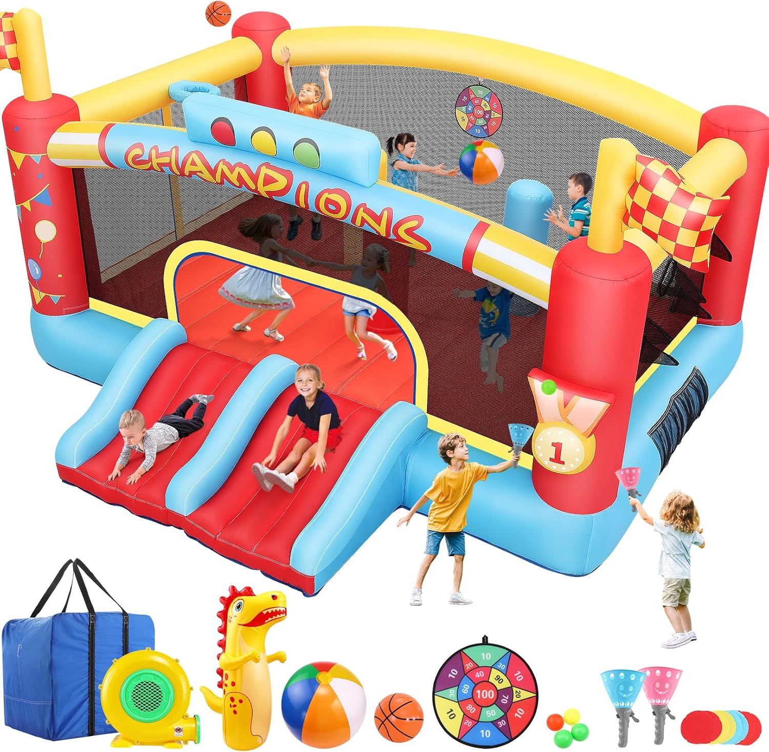 AKEYDIY Big Inflatable Bounce House for Endless Fun Outdoors