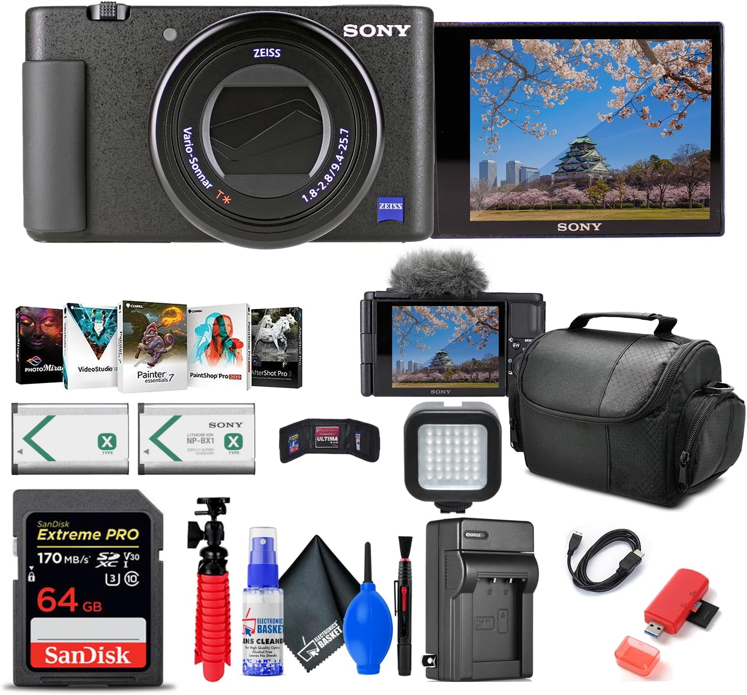 Sony ZV-1 Digital Camera Bundle for Vloggers and Creators
