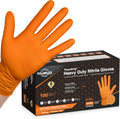 Schneider TitanFlex Heavy Duty Orange Nitrile Gloves - Diamond Texture - 8mil