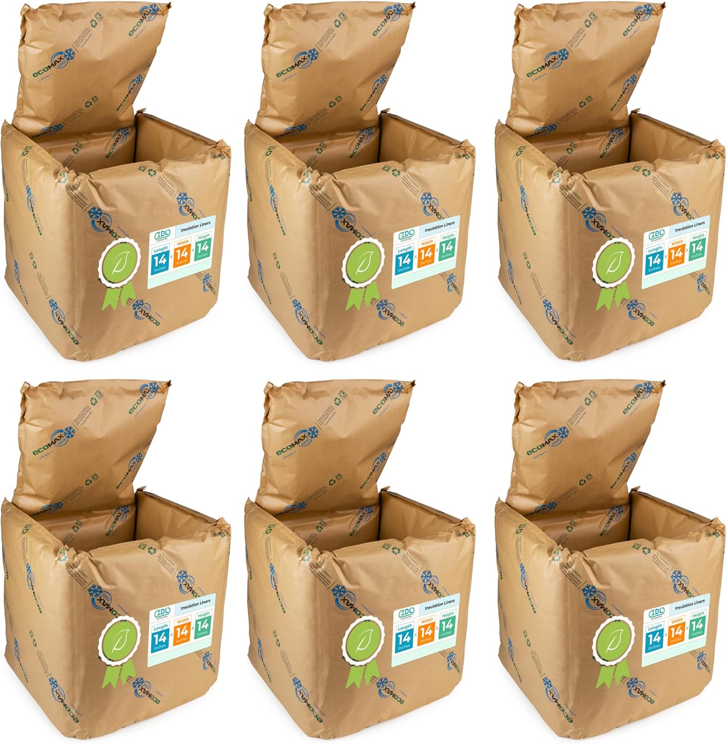 EcoMax Thermal Insulation Liners for Shipping Boxes - 14 in