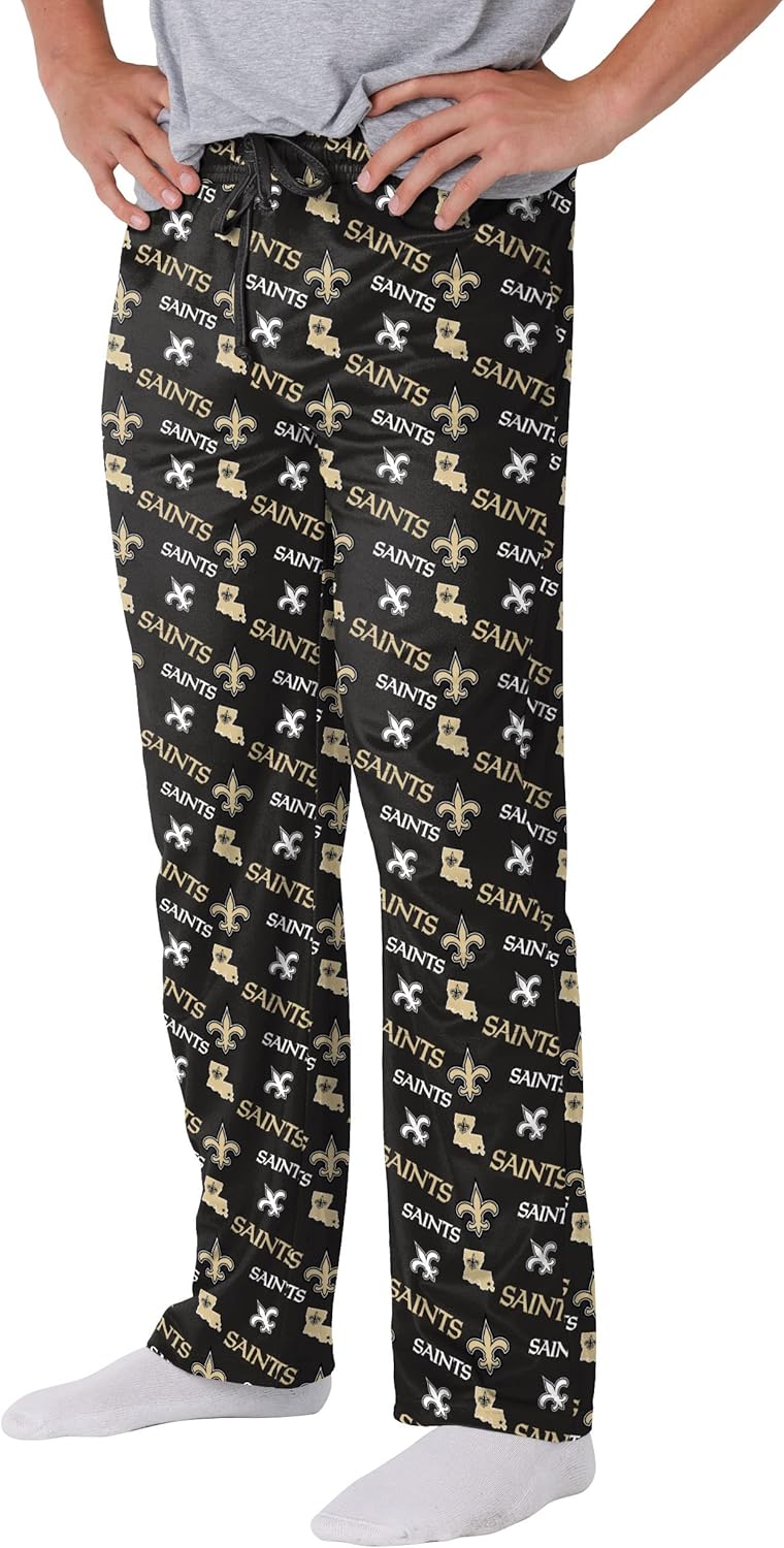 FOCO Men's NFL Team Logo Repeat Print Lounge Pants for Comfort
