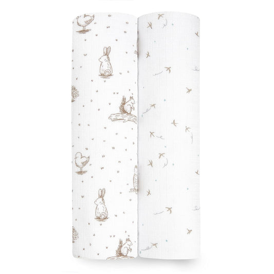 aden + anais Silky Soft Swaddle Blanket Set for Newborns
