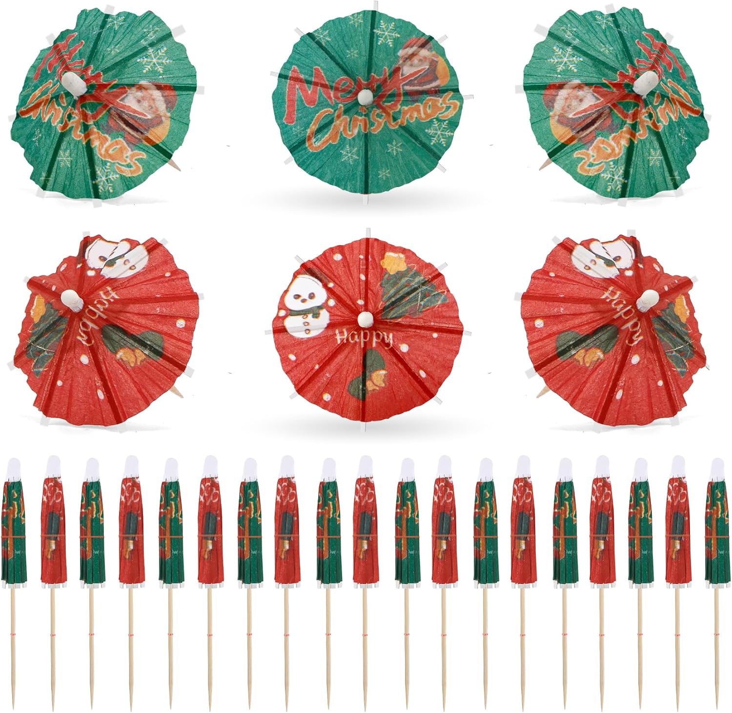 Christmas Cocktail Picks: Festive Drink Umbrellas