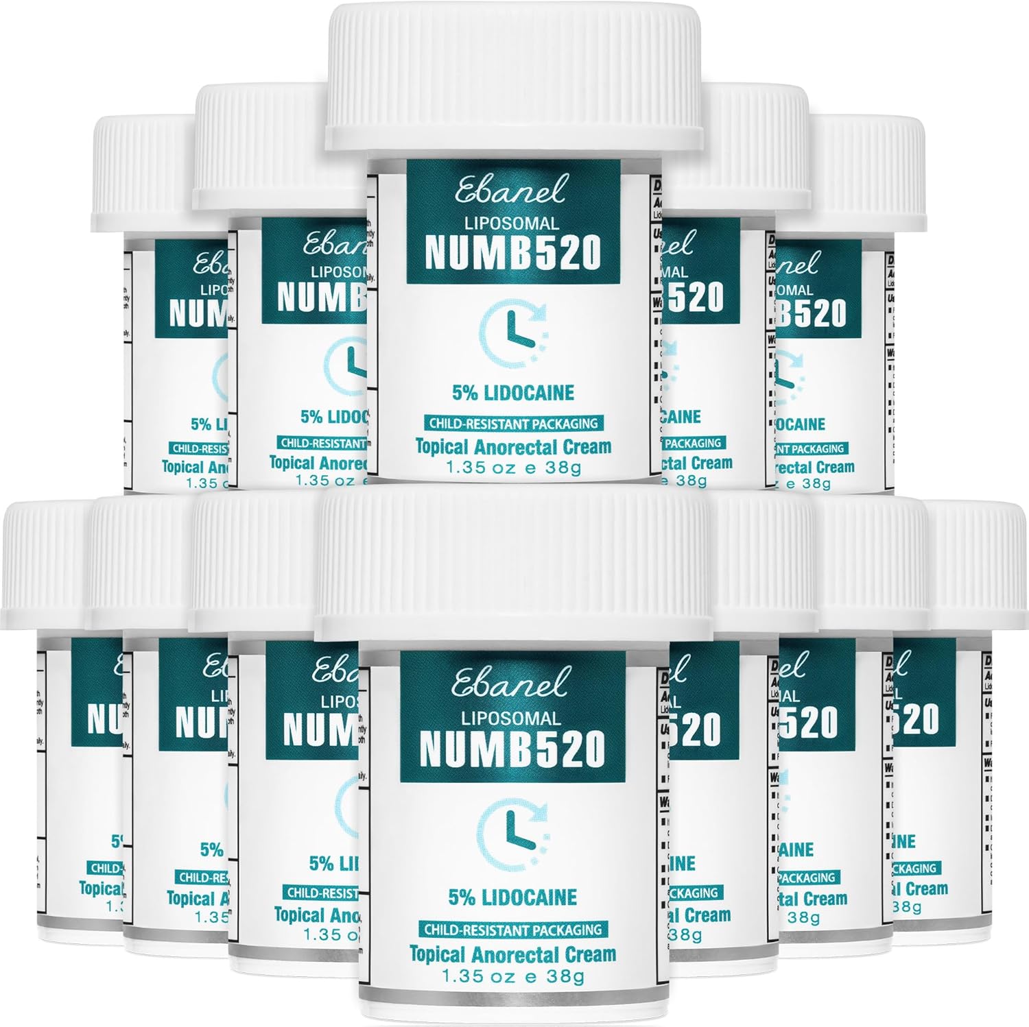 Ebanel 5% Lidocaine Numbing Cream for Pain Relief and Itch