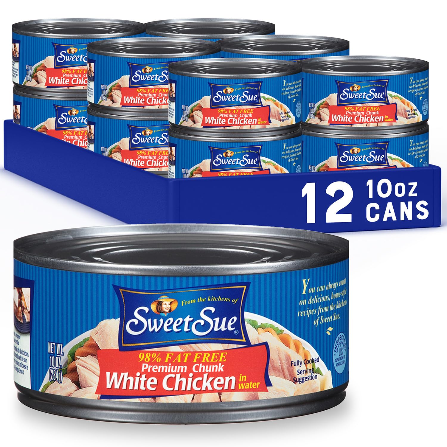 Sweet Sue Chunk White Chicken in Water - 98% Fat Free Protein