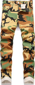 OIIIO Men's Patch Ripped Stretch Regular Fit Jean - Rugged Daily