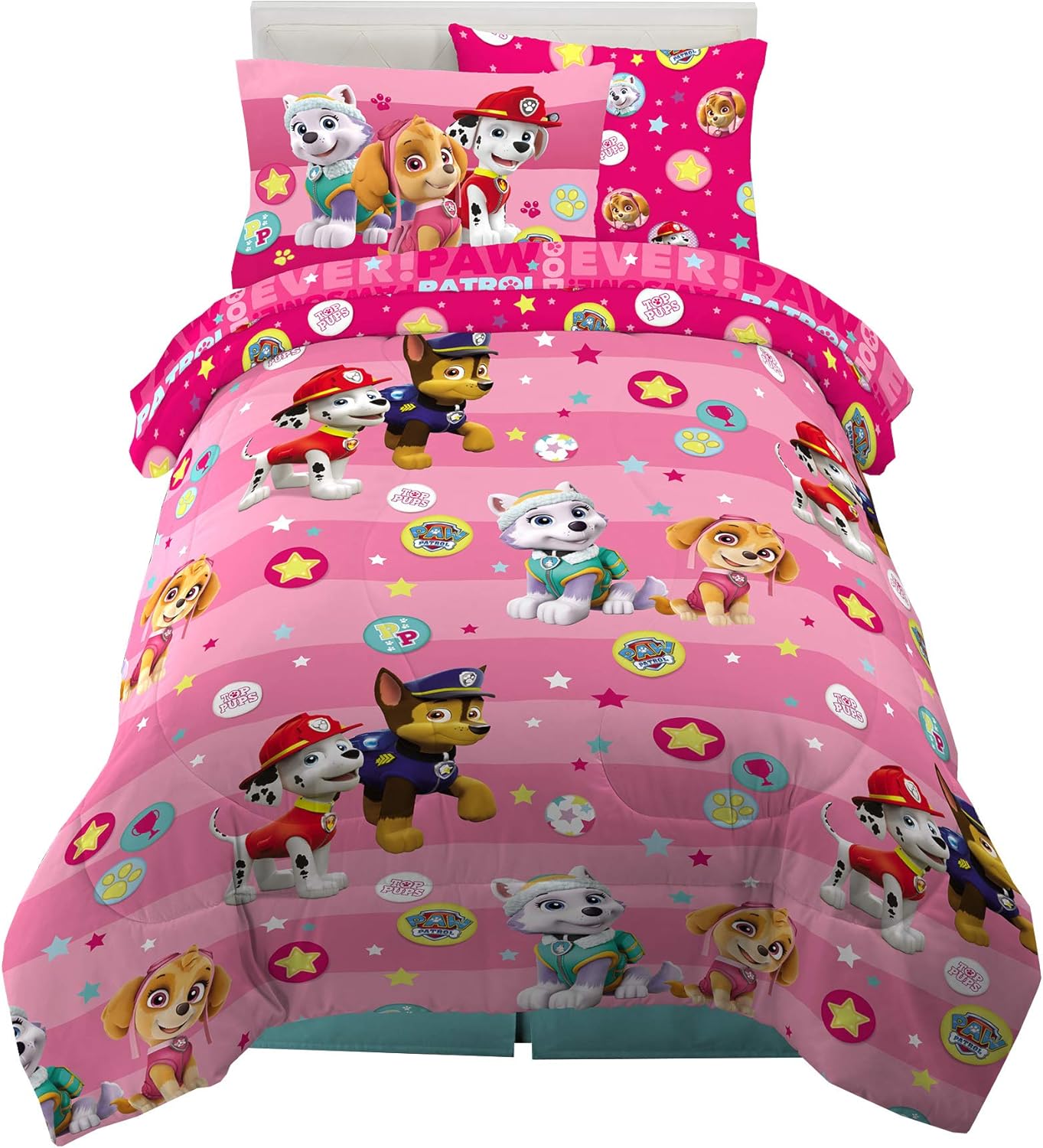 Paw Patrol Girls Kids Bedding Set - Super Soft Comforter