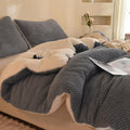 3D Jacquard Design Comforter Set King - Ultra-Soft Sherpa Warmth