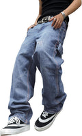 Men's Baggy Jeans with Loose Fit and Wide Legs for Easy Style