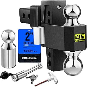Adjustable Hitches for 2in Receiver with 6in Drop/Rise Options