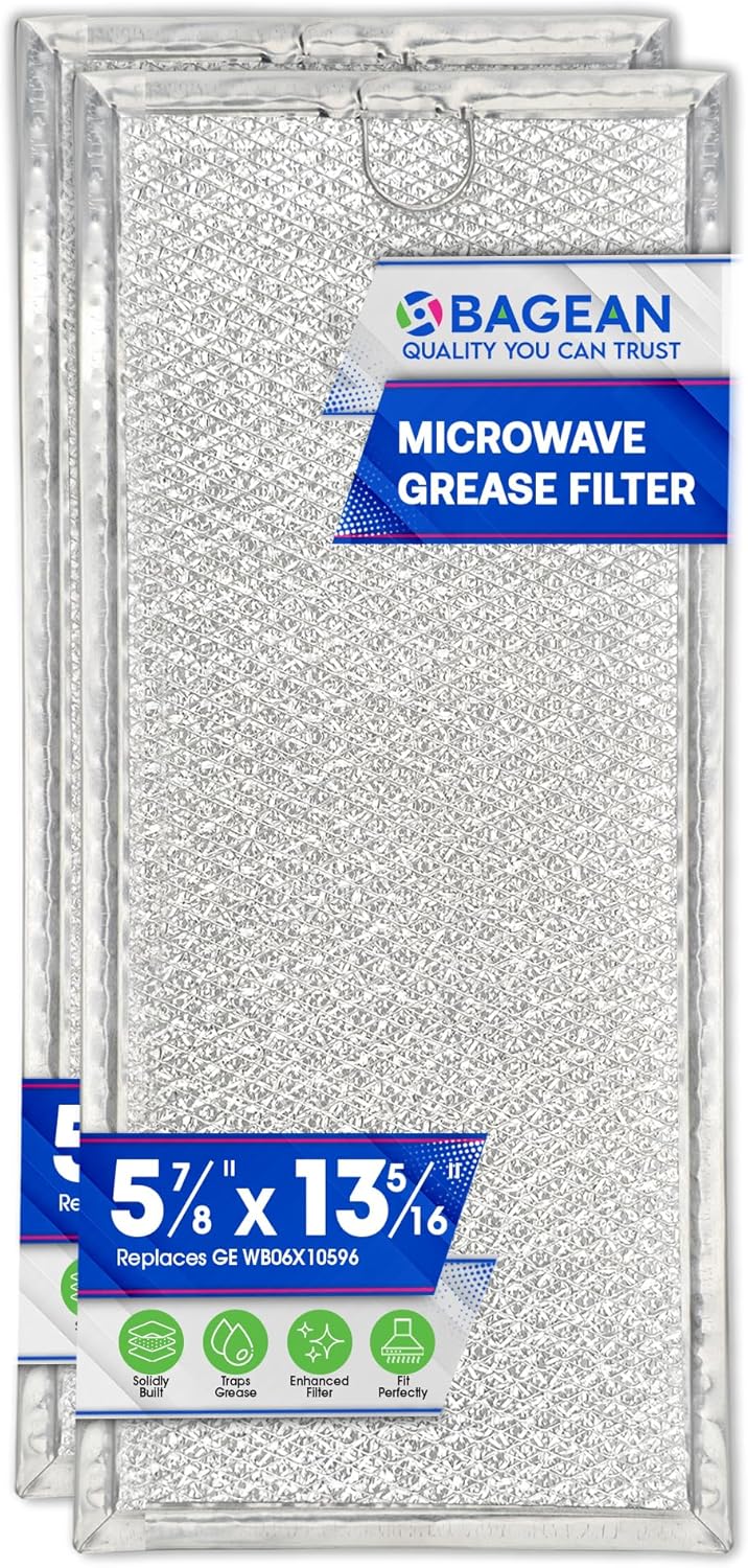 Set of 2 Aluminum Mesh Grease Filters for Over-the-Range Microwaves