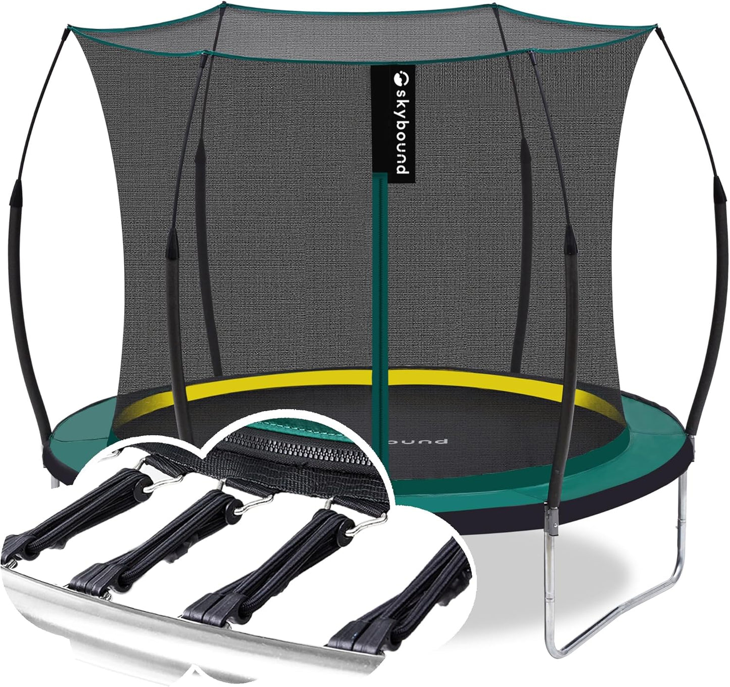 SkyBound 8FT Springless Trampoline for Kids with Zipper System