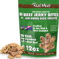 Real Meat Dog Treats Two 12oz Bags - 95% Beef, Air-Dried Jerky