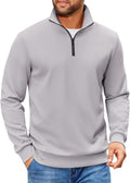 COOFANDY Mens Quarter Zip Pullover Pullover - Lightweight, Quilted