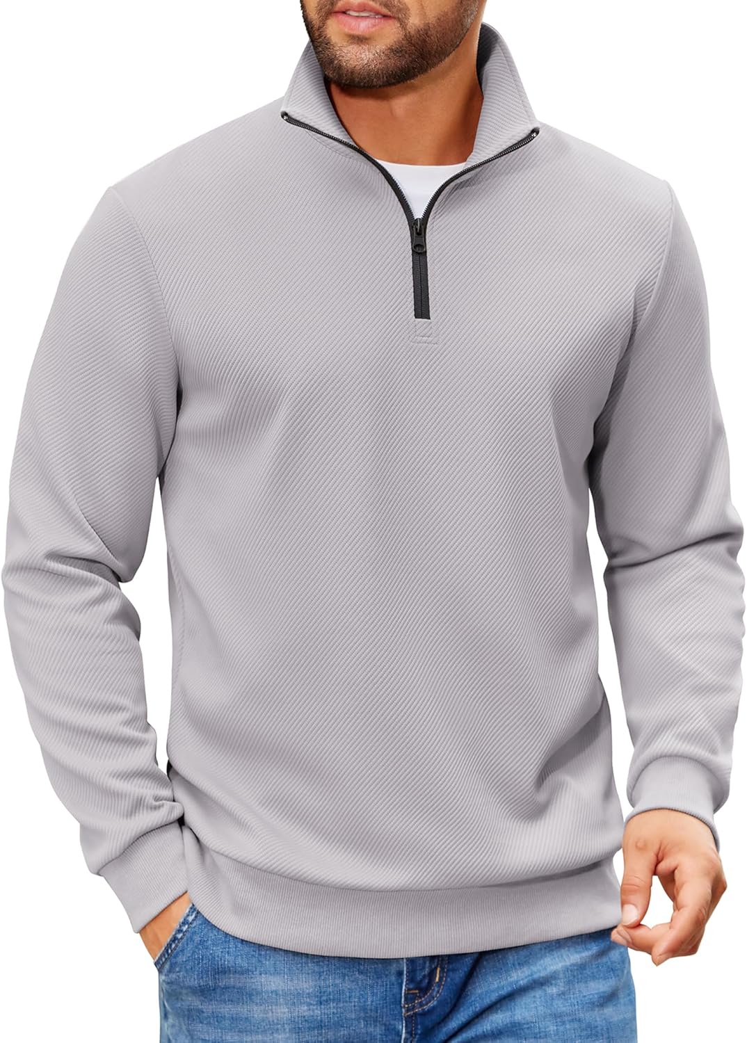 COOFANDY Mens Quarter Zip Pullover Sweatshirt for All Occasions