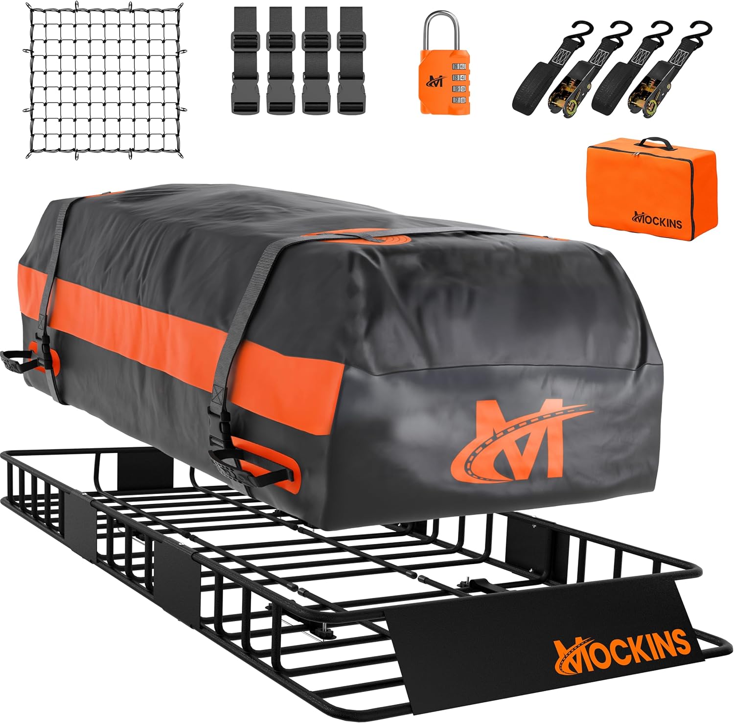 Mockins Heavy Duty Roof Rack Cargo Carrier for Top of Vehicle