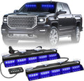 XRIDONSEN 2x 17 in Blue Emergency Lights Bar - High Visibility Strobe