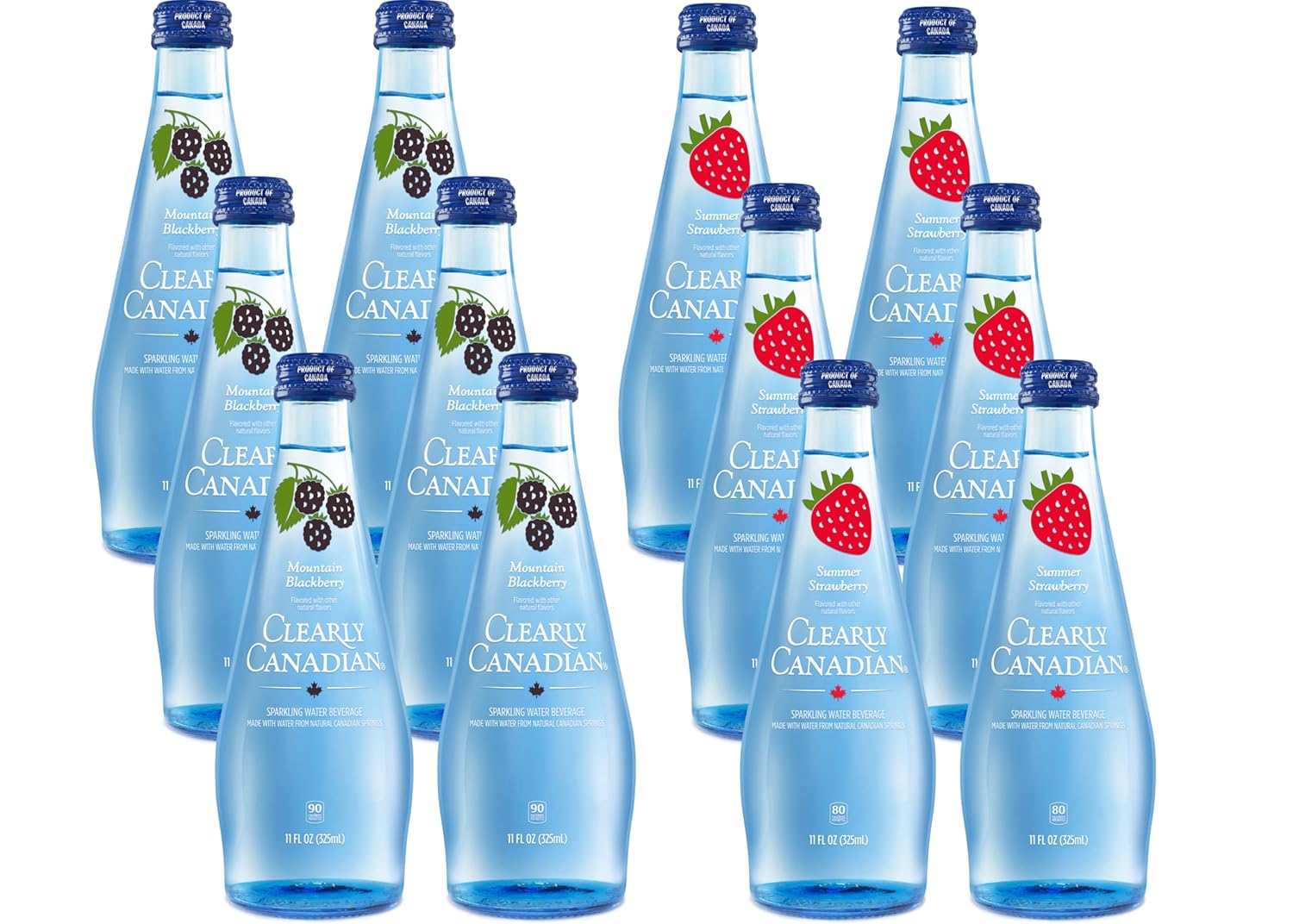 Clearly Canadian Sparkling Flavored Water in 12-Pack Variety