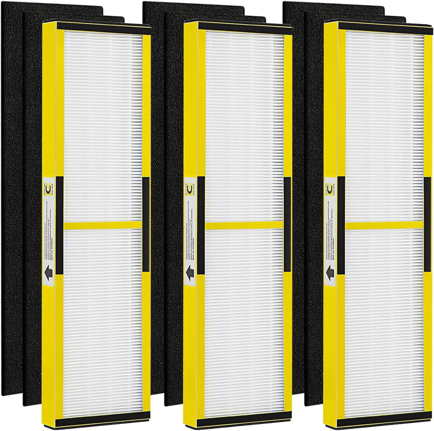 FLT5000 HEPA Filter C Replacement with Activated Carbon Pre-Filters