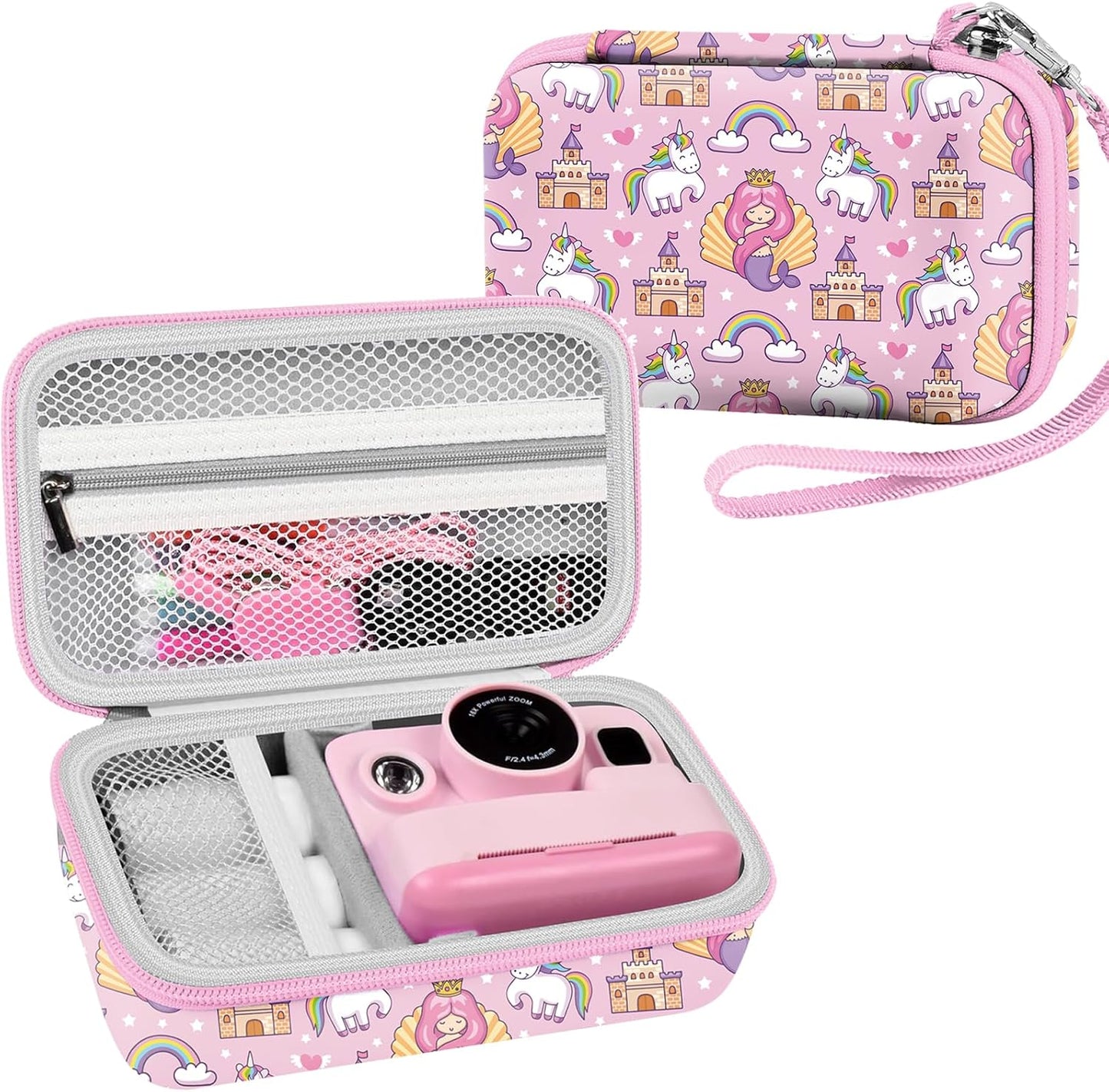 Unicorn Kids Camera Case - Pink Storage Joy