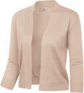 GRACE KARIN Women's Cropped 3/4 Sleeve Cardigan - Lightweight Layer