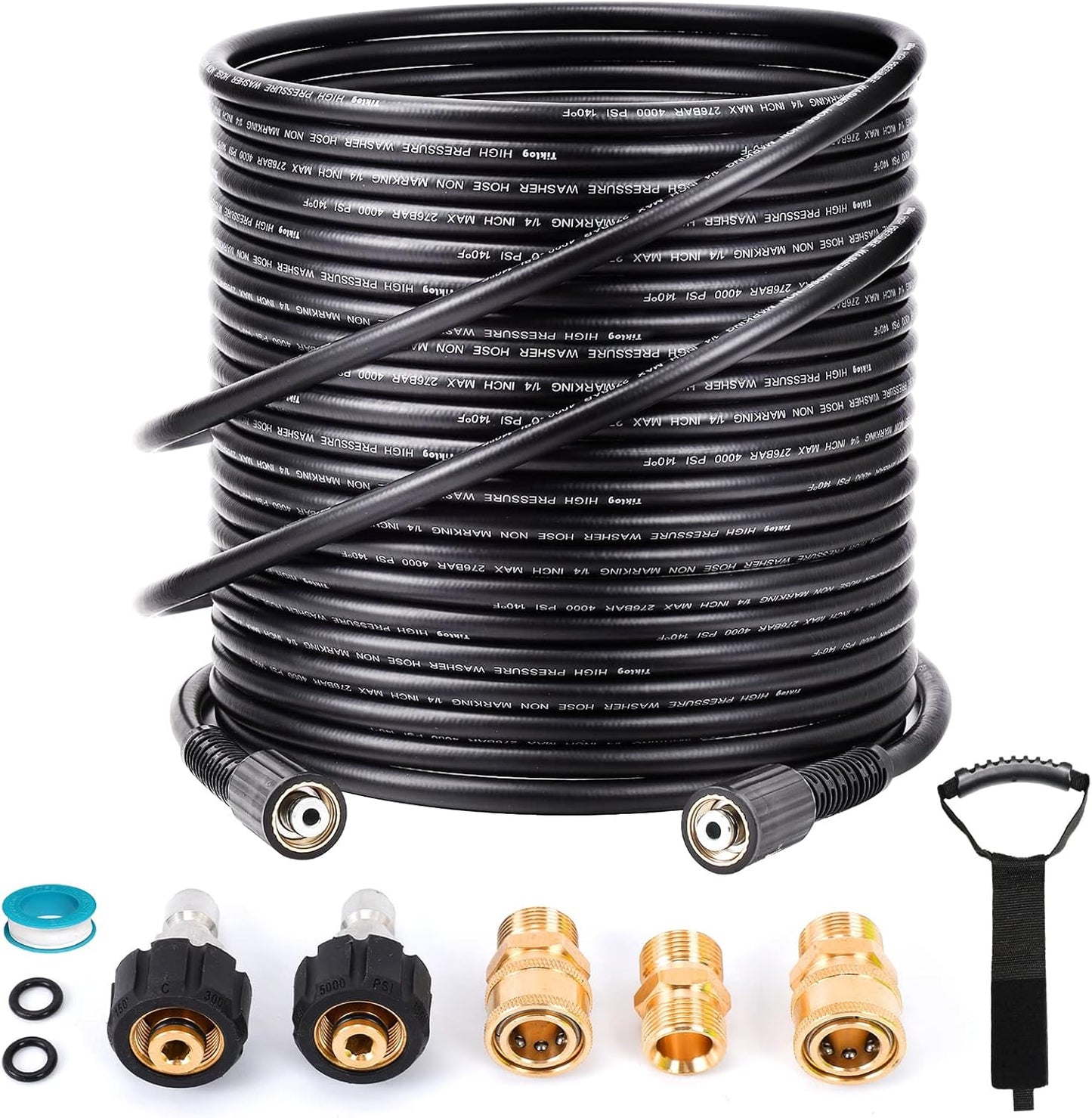 Pressure Washer Hose 100FT 4000 PSI Kink Resistant Flexible Hose