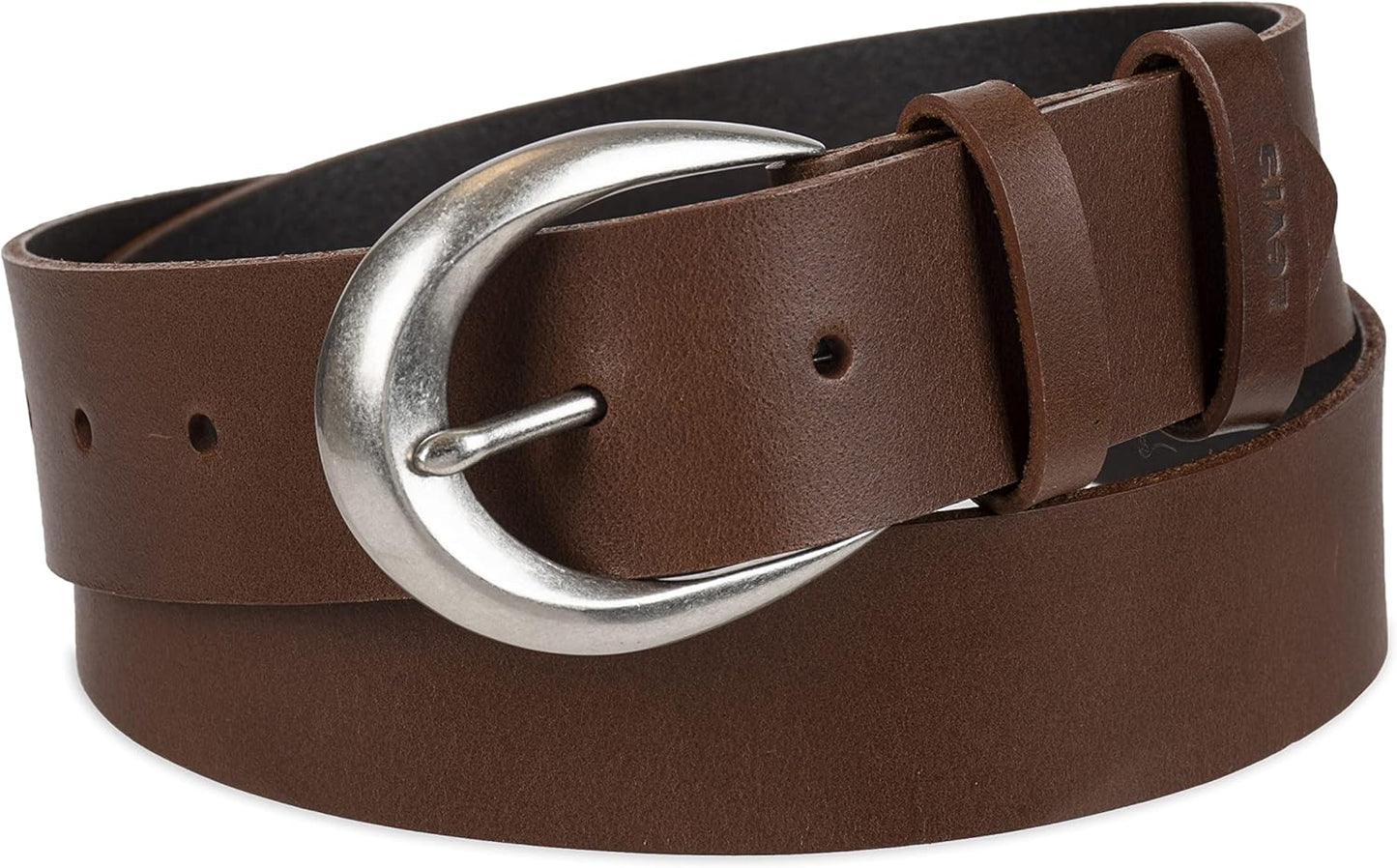 Levi's Women's Curved Buckle Leather Belt for Stylish Outfits