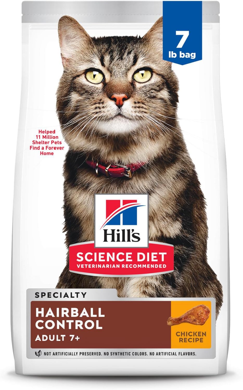 Hill's Science Diet Hairball Control for Senior Cats, 7 lb Bag