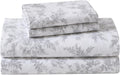 Flannel Sheets Full Size Vanessa Grey - Touchably Soft Cotton