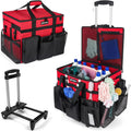 Rolling Cleaning Caddy Bag with Wheels - Large 40L Organizer