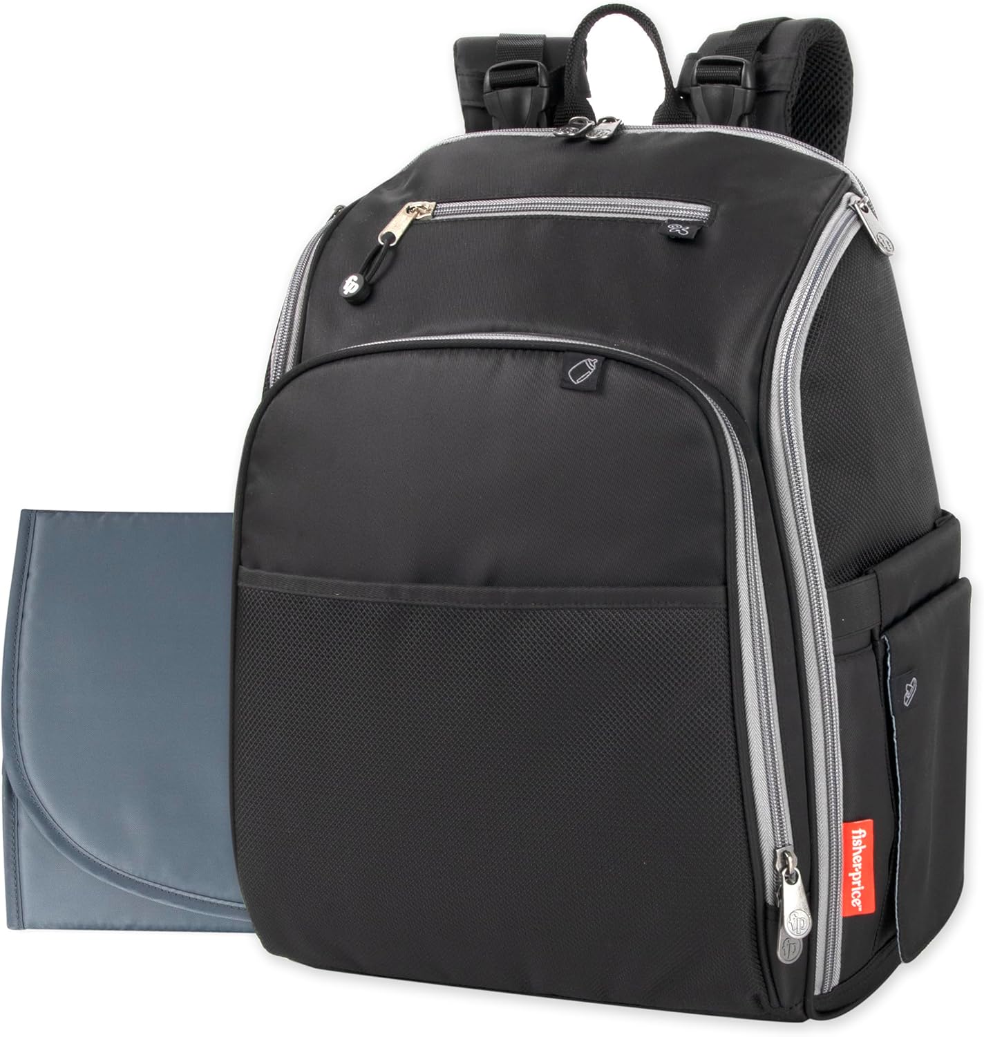 Fisher-Price Fastfinder Diaper Bag Backpack with Changing Pad