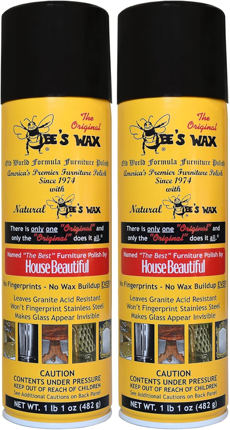 The Original Bee's Wax Furniture Polish - 2 Pack for All Surfaces